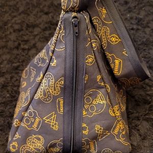 Triangle shaped fabric purse handbag